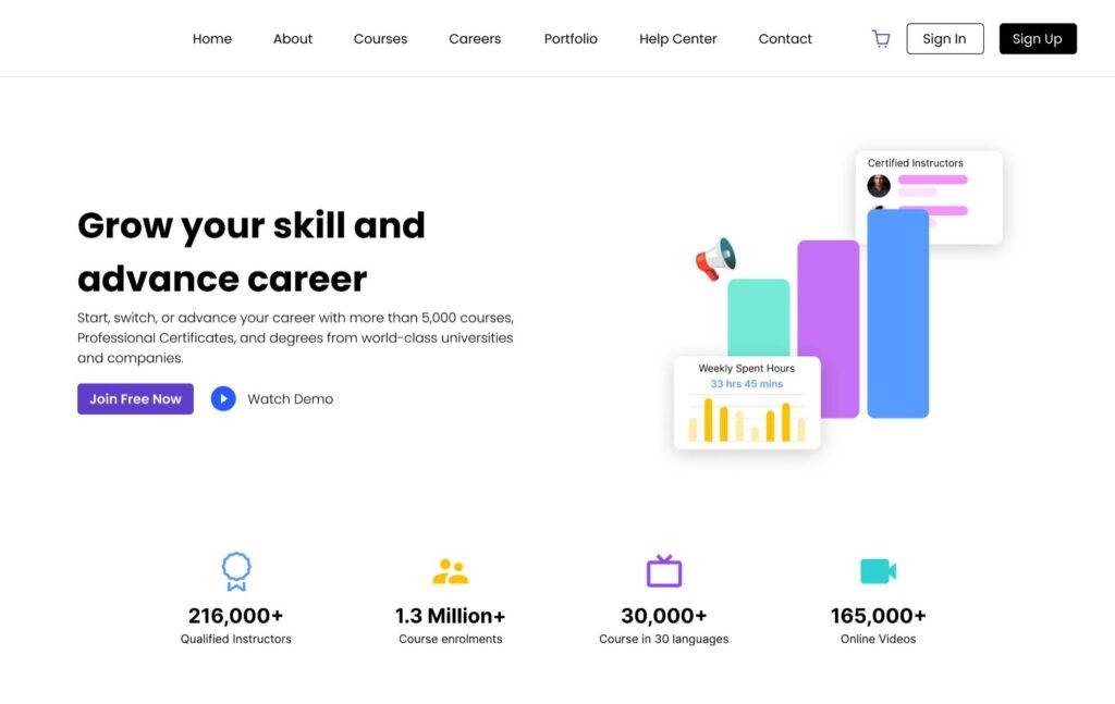 Educational Platform UI Design