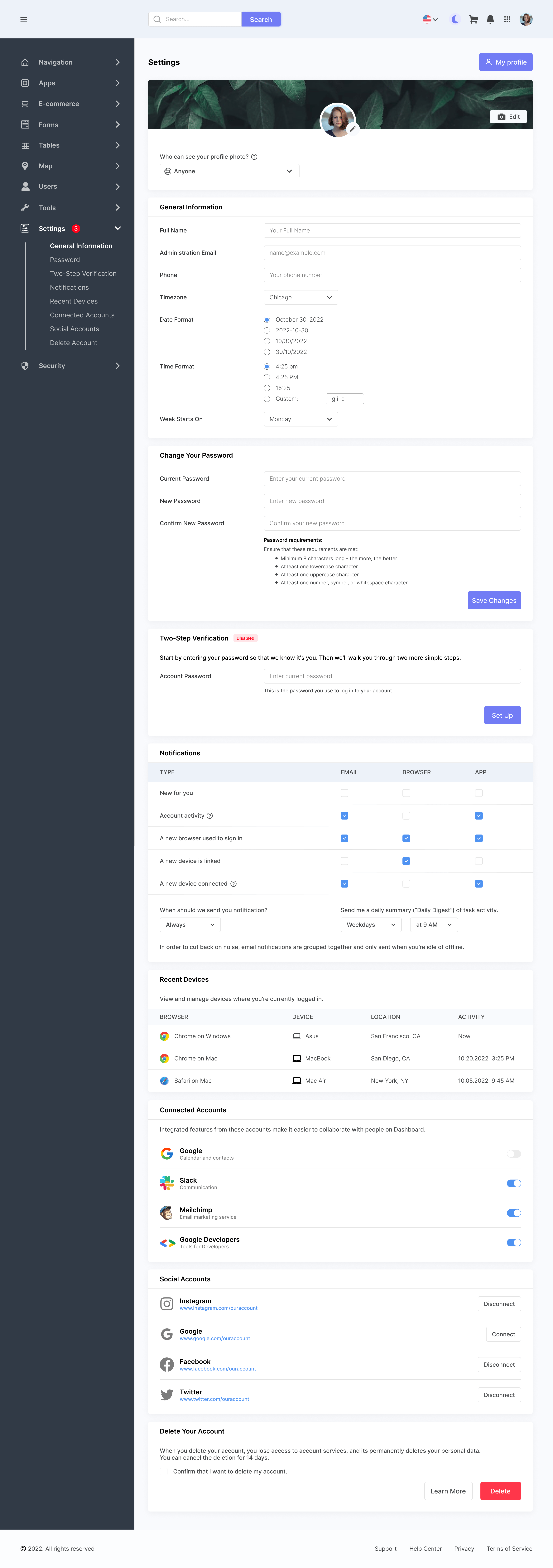 Admin Dashboard UI/UX Design