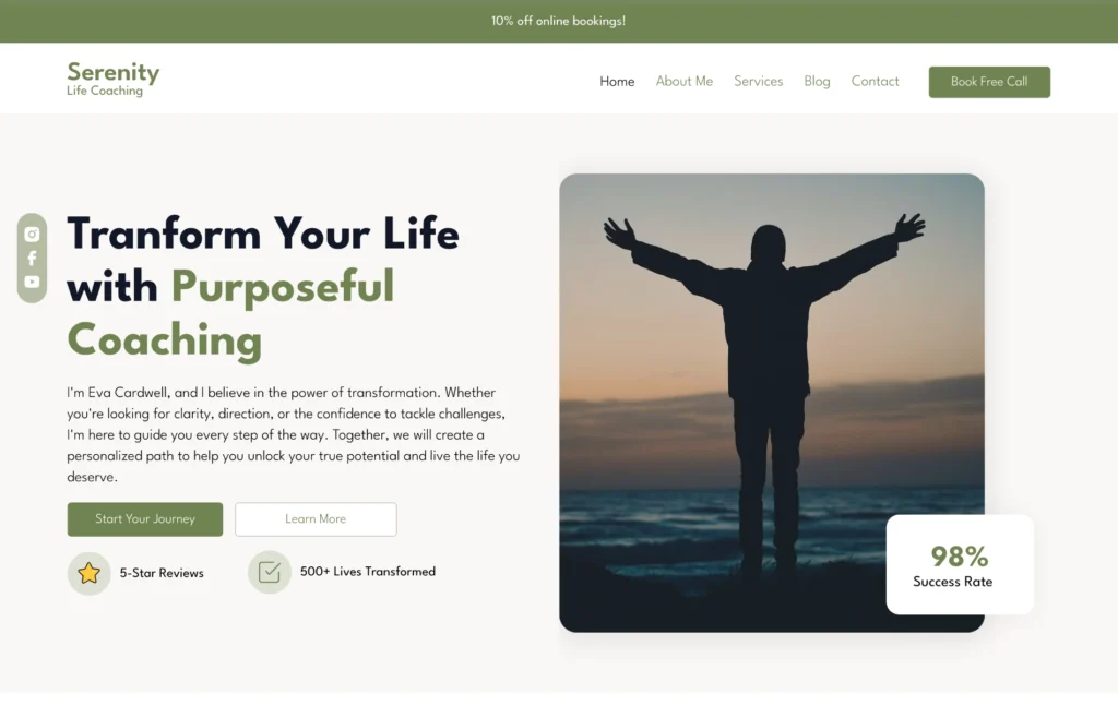 Life Coach Wix Website