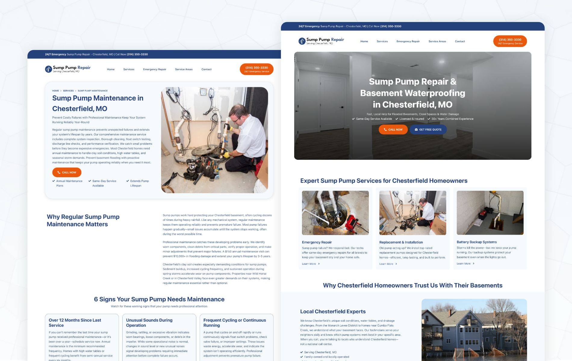 Waterproofing Company Website Design Mockup